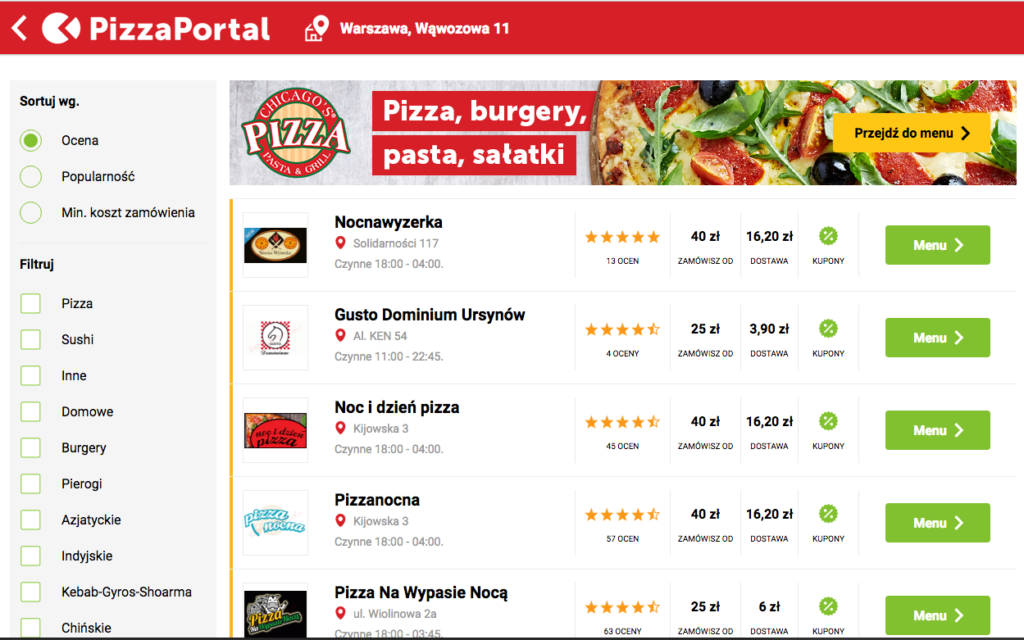 Nowa strona PizzaPortal.pl